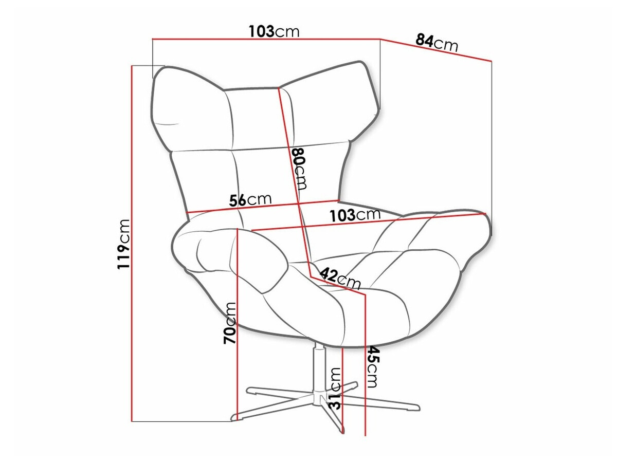 Fotelis Indiana 146 (Monolith 84)
