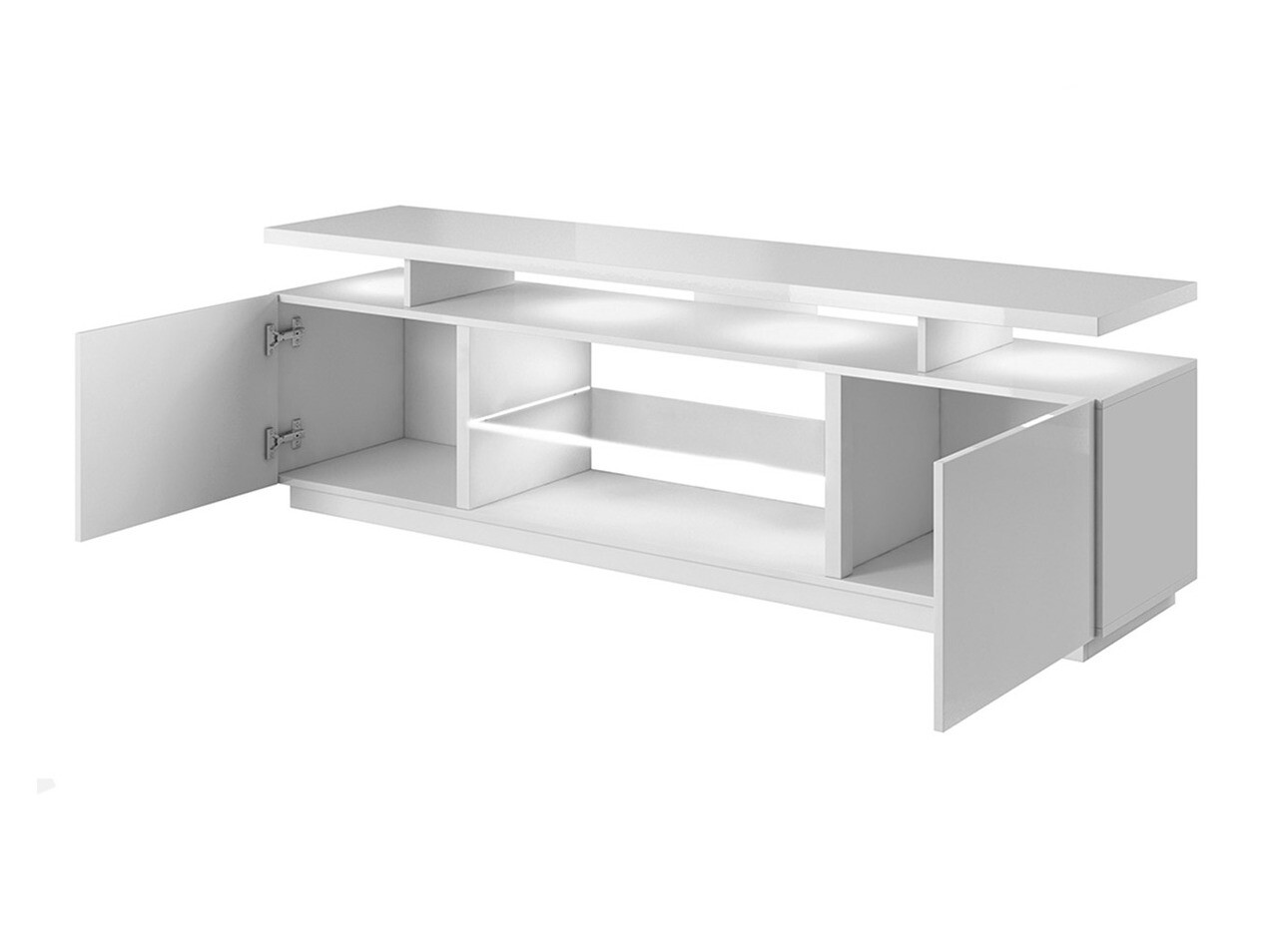 TV staliukas Figura (Pilka + Blizgus pilkas)