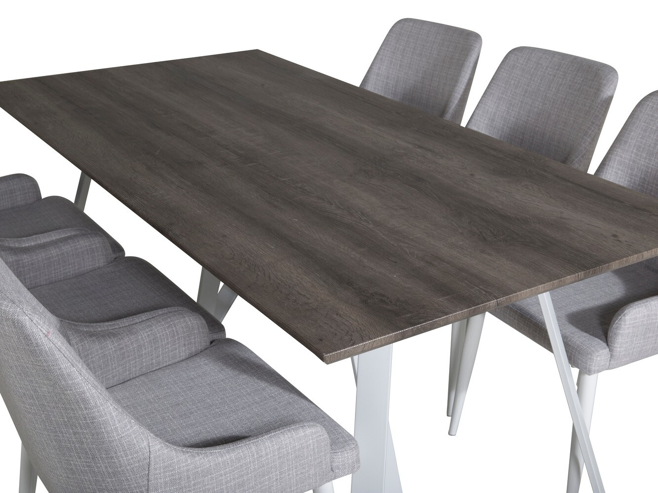 Valgomojo komplektas Dallas 1973 (Balta + Šviesi pilka)