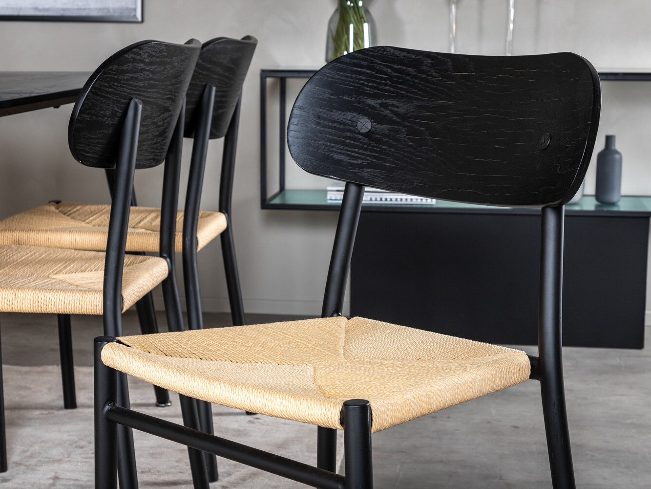 Valgomojo komplektas Dallas 2574 (Juoda + Ruda)