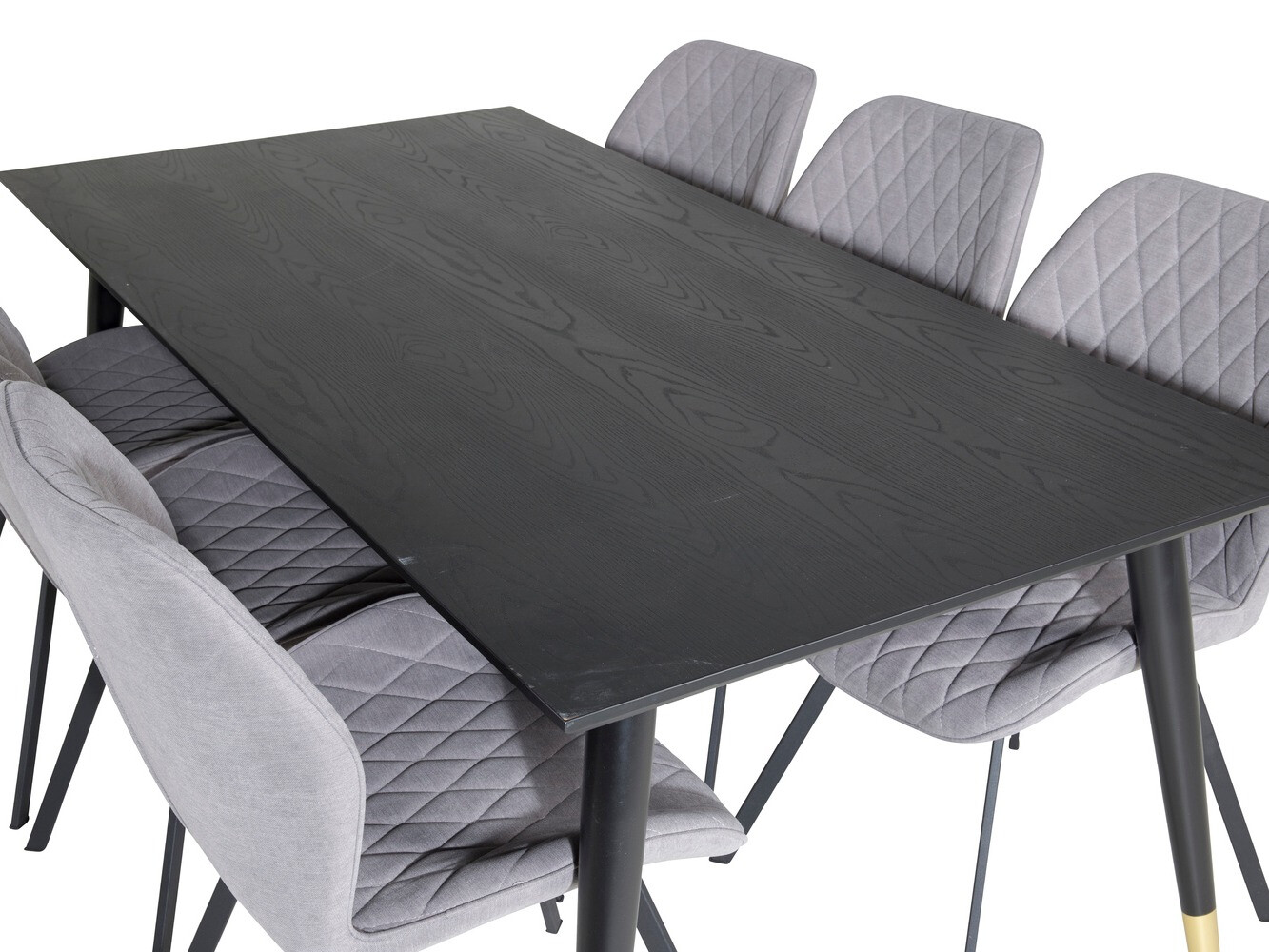 Valgomojo komplektas Dallas 2582 (Juoda + Žalvaris)