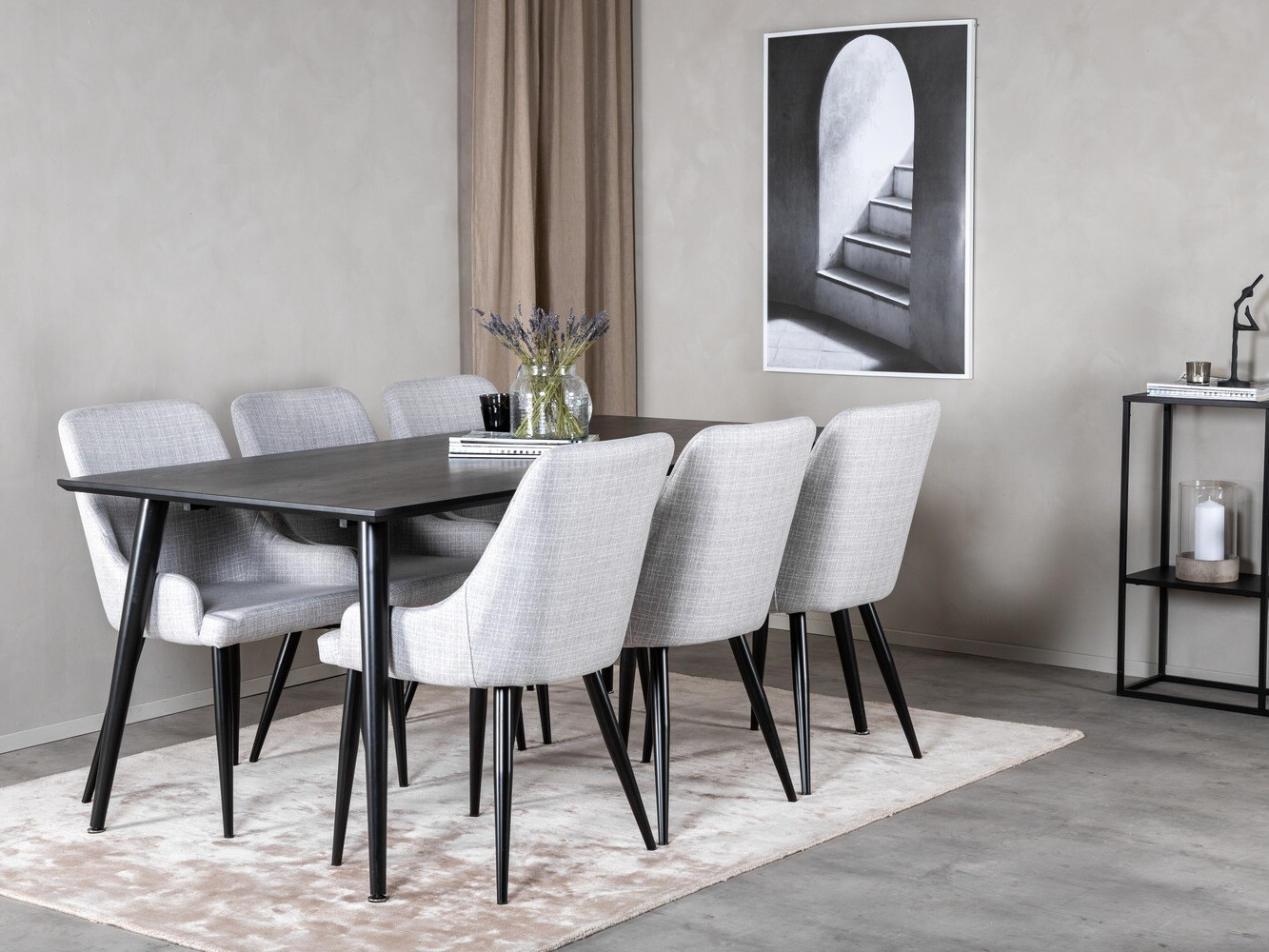 Valgomojo komplektas Dallas 2599 (Juoda)