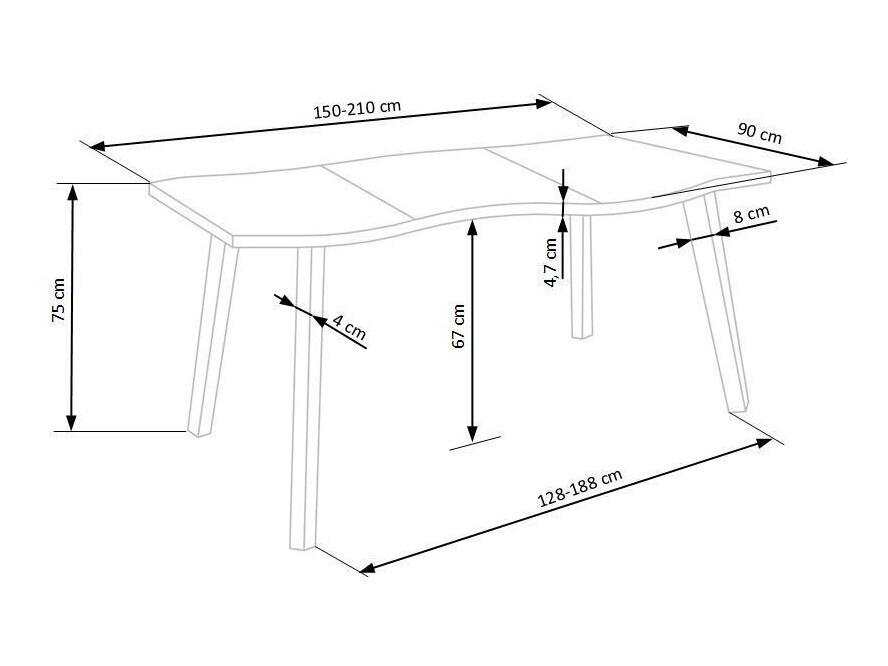 Valgomojo komplektas Houston Lector