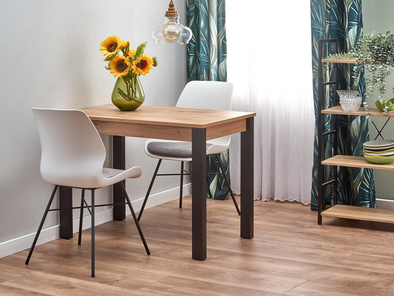 Stalas Houston 1208 (Votan ąžuolas + Juoda)