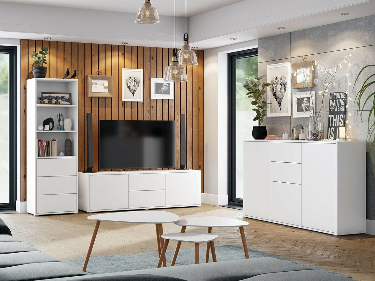 Svetainės komplektas Comfivo Tutela III (Balta)