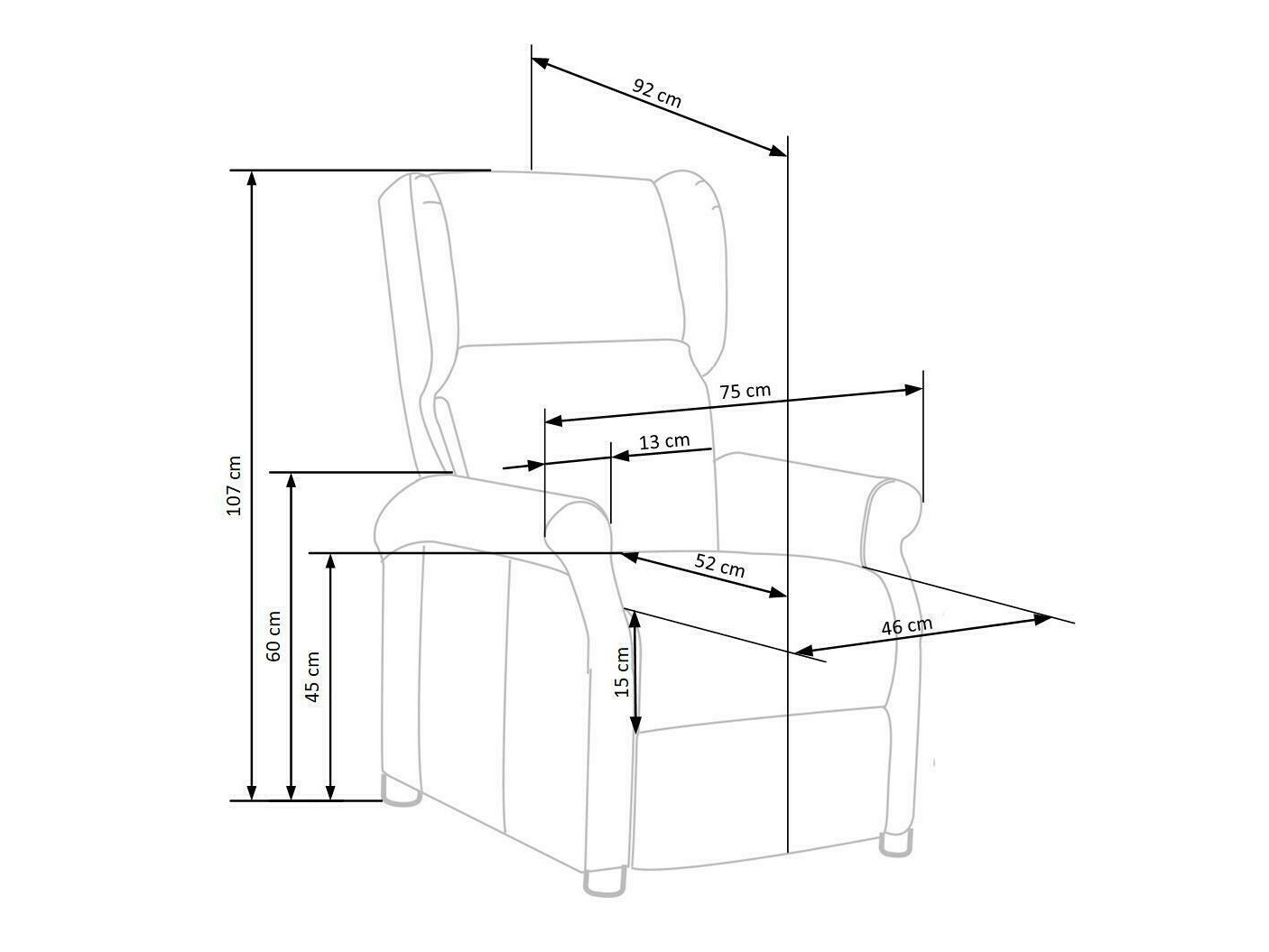 Fotelis reglaineris Houston 1029 (Beige)