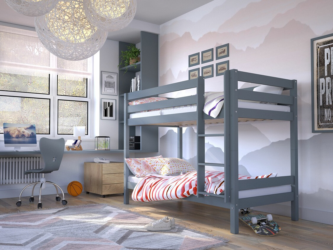 Dviaukštė lova Ogden 163 (Antracitas)