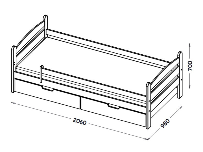 Lova Ogden 166 (Šviesus medis)