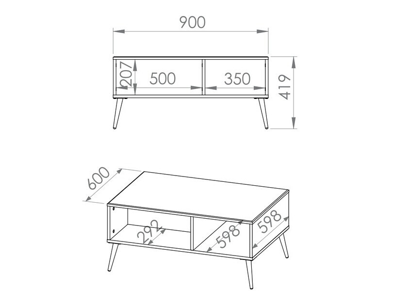Žurnalinis staliukas Elbrevi 107