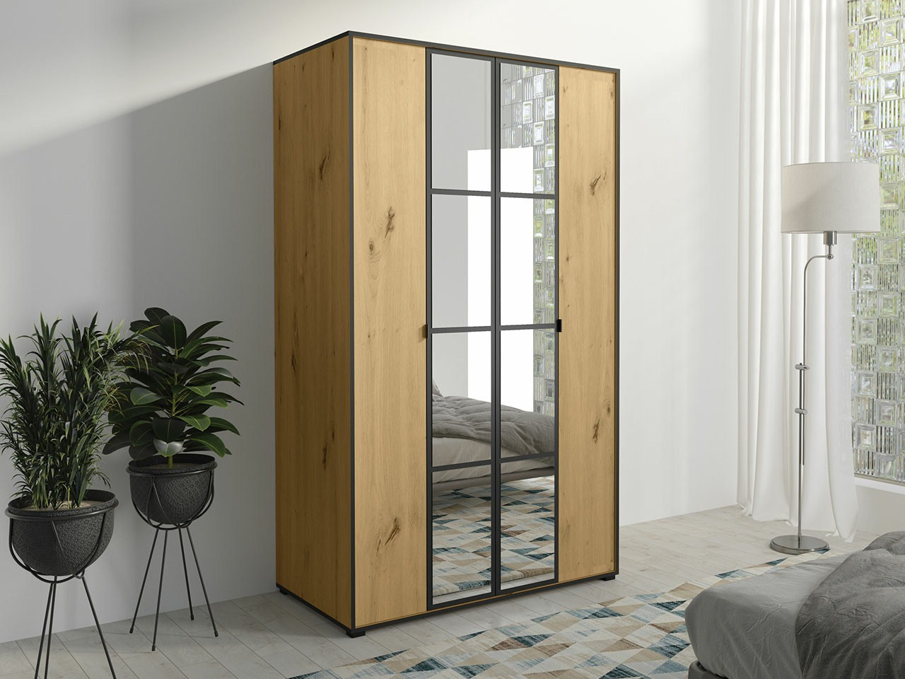 Spinta Toledo 117 (Artisan ąžuolas + Juoda)