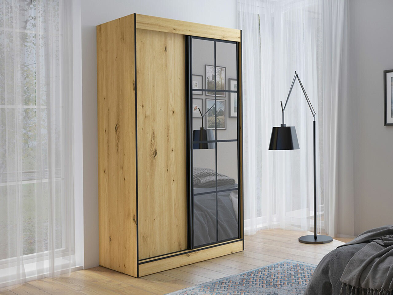 Spinta Toledo 118 (Artisan ąžuolas + Juoda)