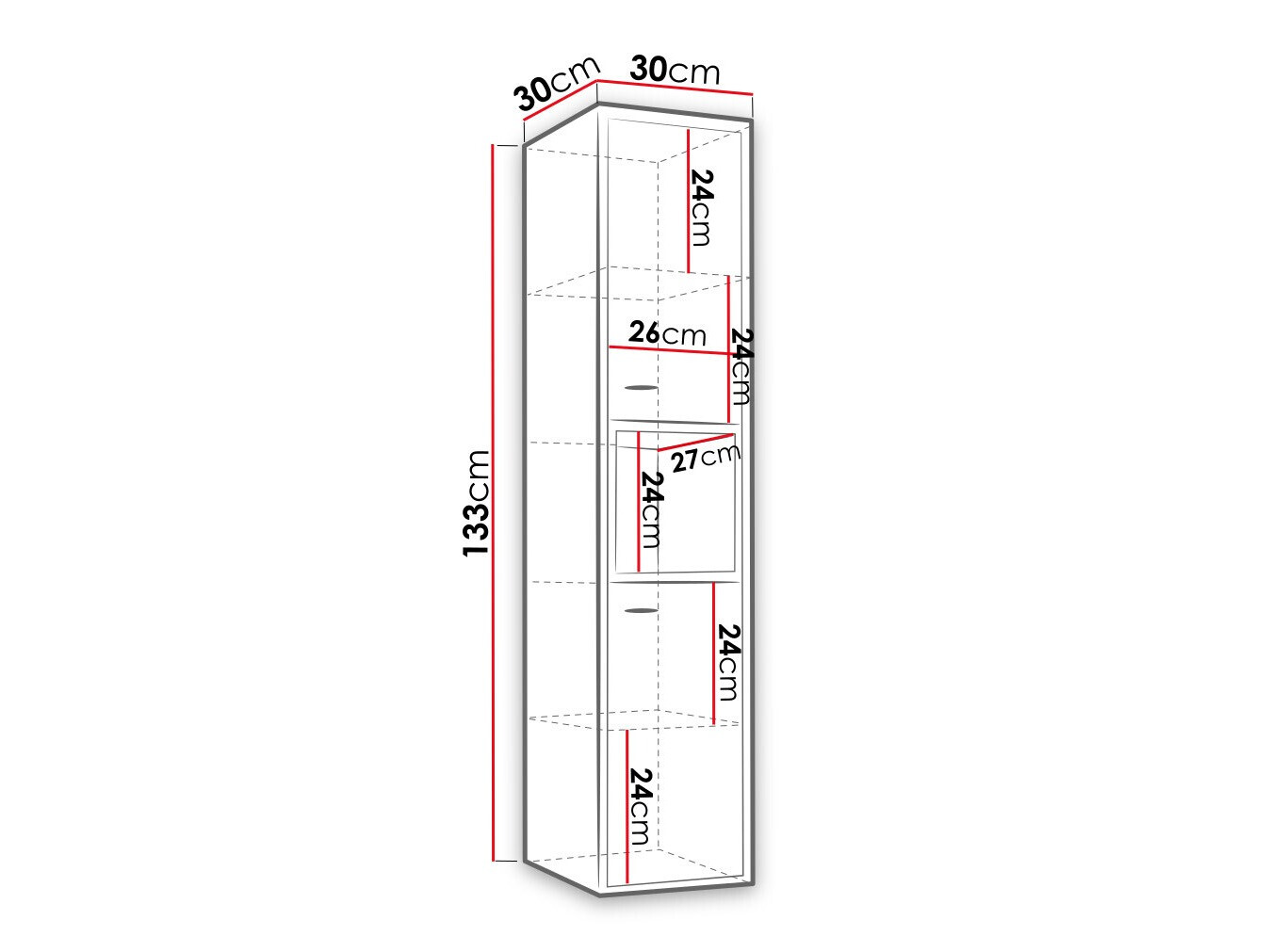 Pakabinama vonios spintelė Baltesi 117 (Balta + Artisan ąžuolas)