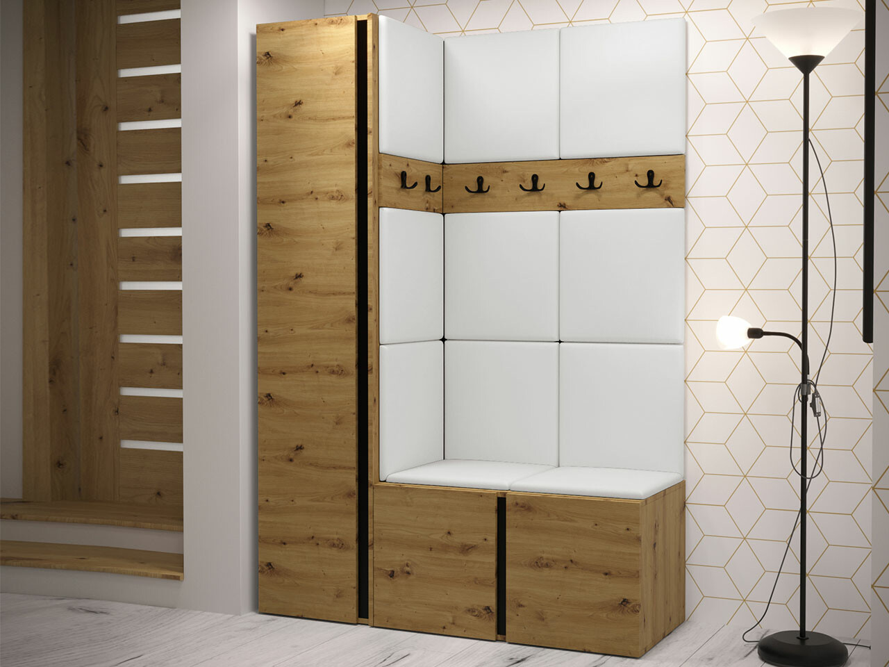 Prieškambario komplektas Hartford 471 (Artisan ąžuolas)