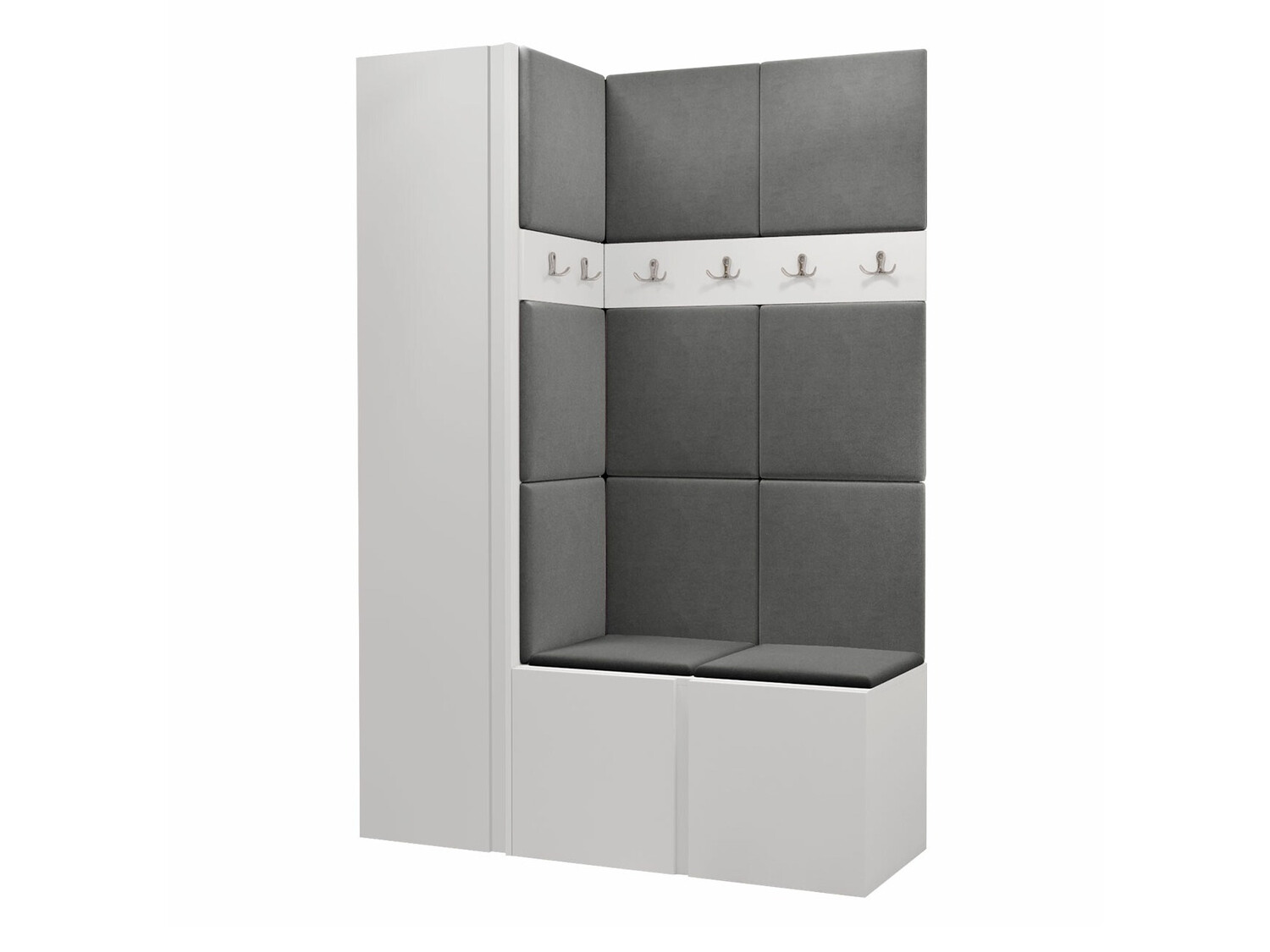 Prieškambario komplektas Pinis IX (Balta)