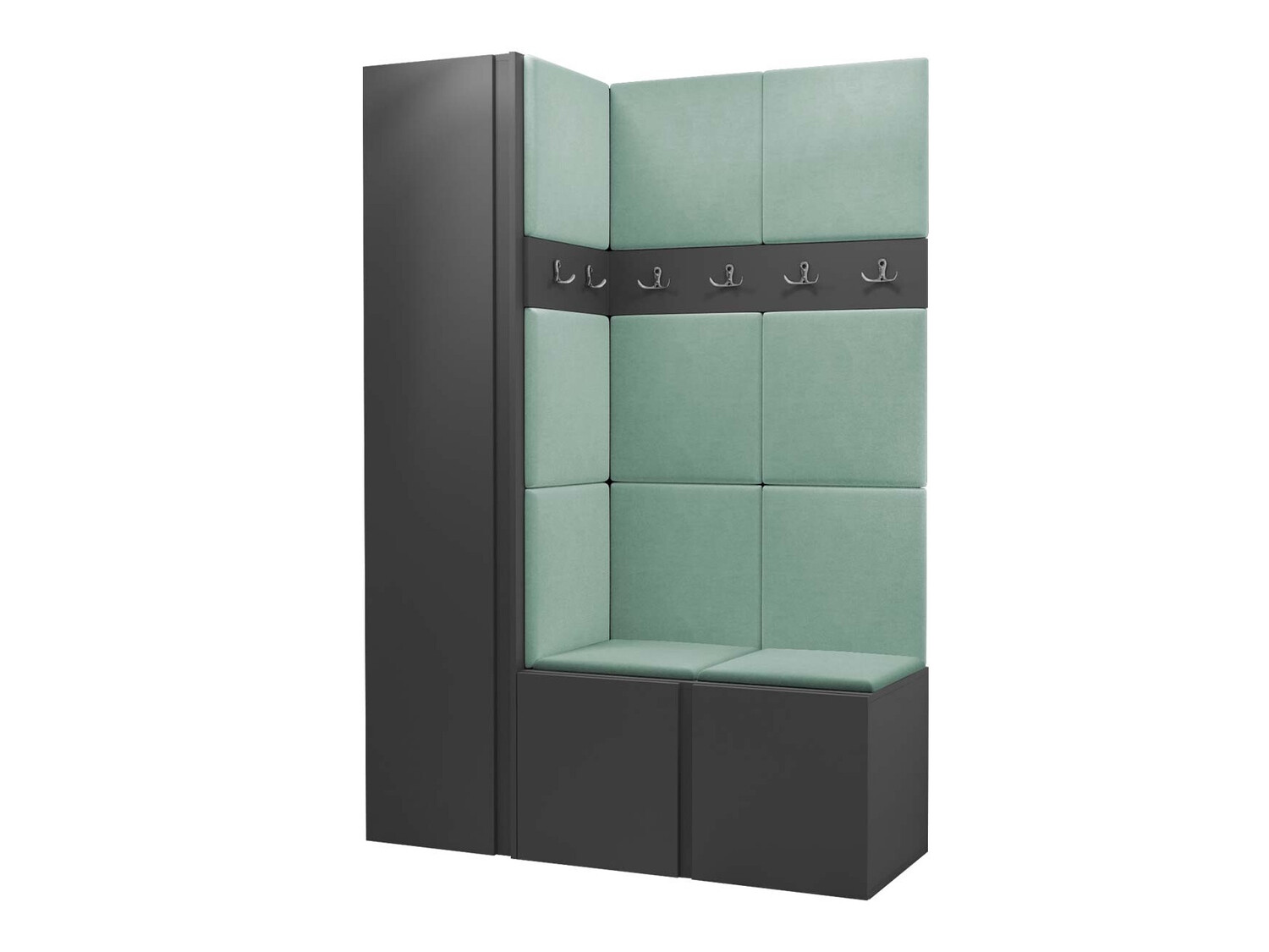 Prieškambario komplektas Pinis IX (Grafitas)