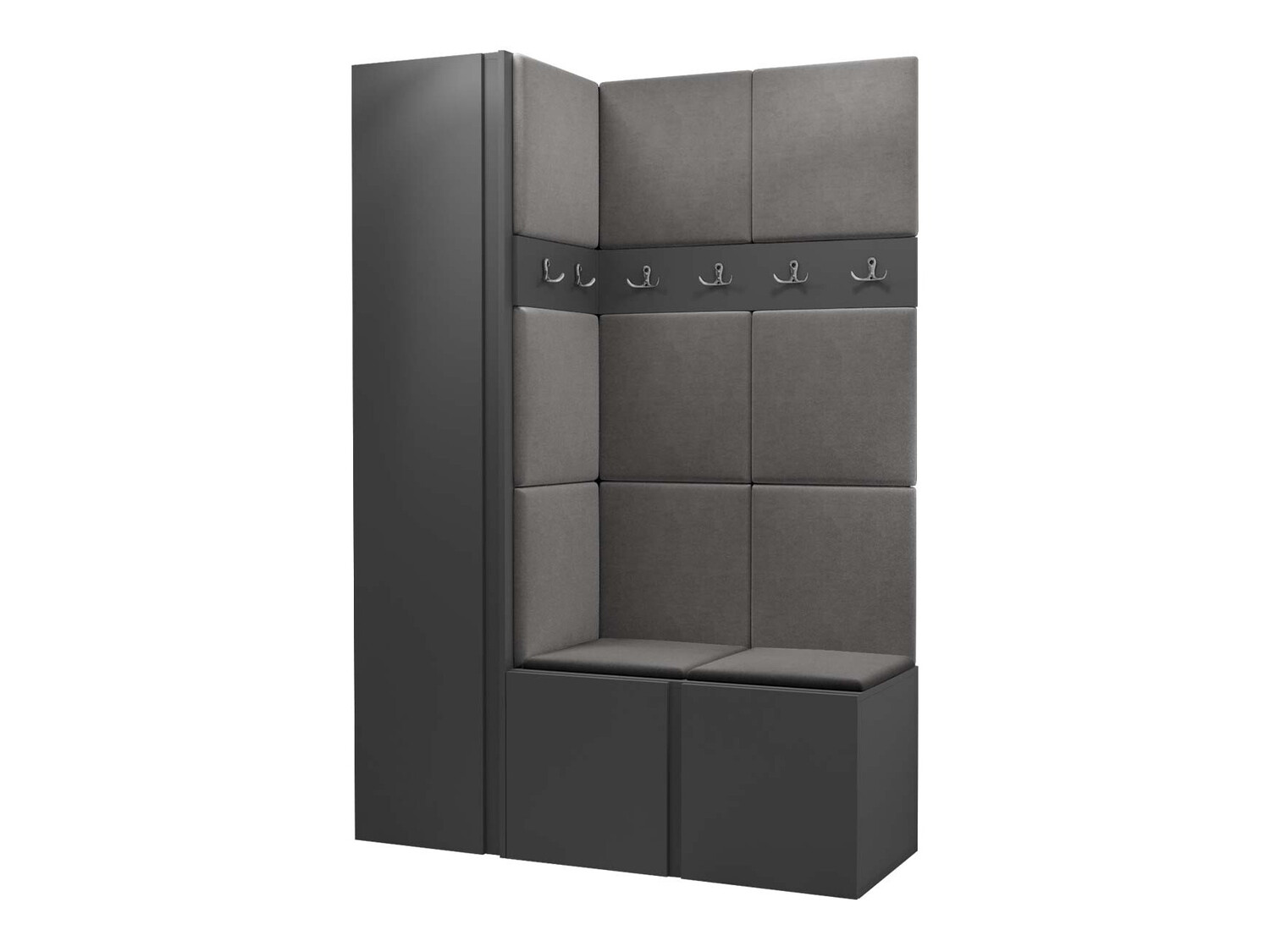 Prieškambario komplektas Pinis IX (Grafitas)