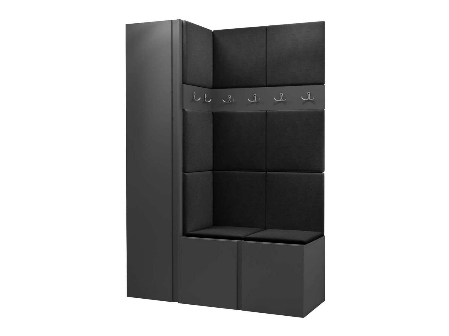 Prieškambario komplektas Pinis IX (Grafitas)