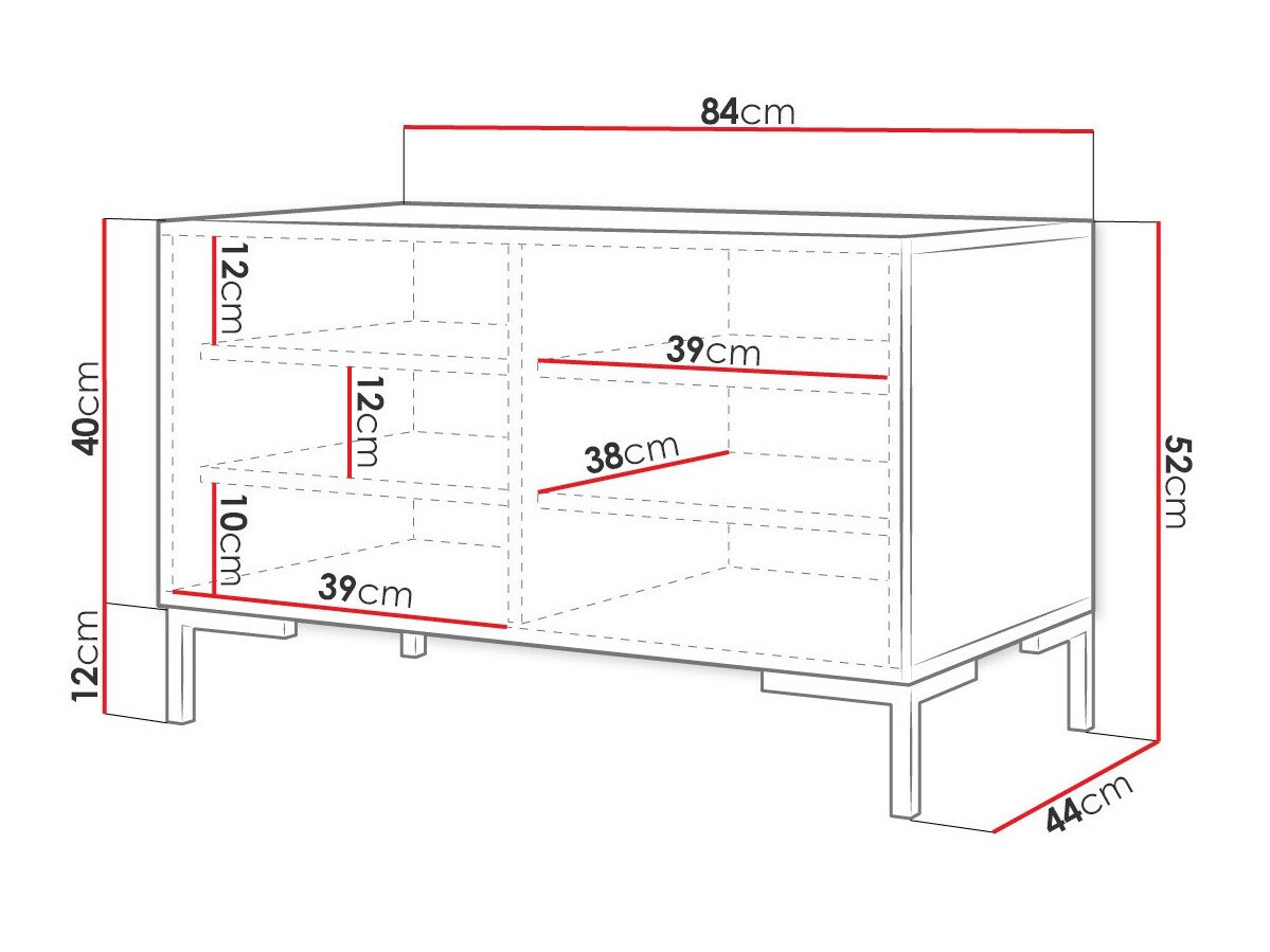 Batų dėžė Nomal (Balta + Auksinė)