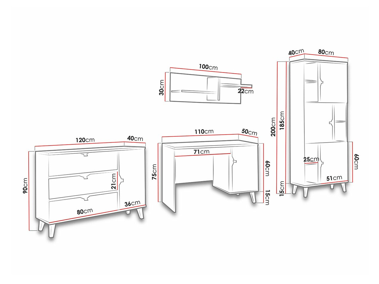 Vaikų kambario komplektas Etrmoru 123