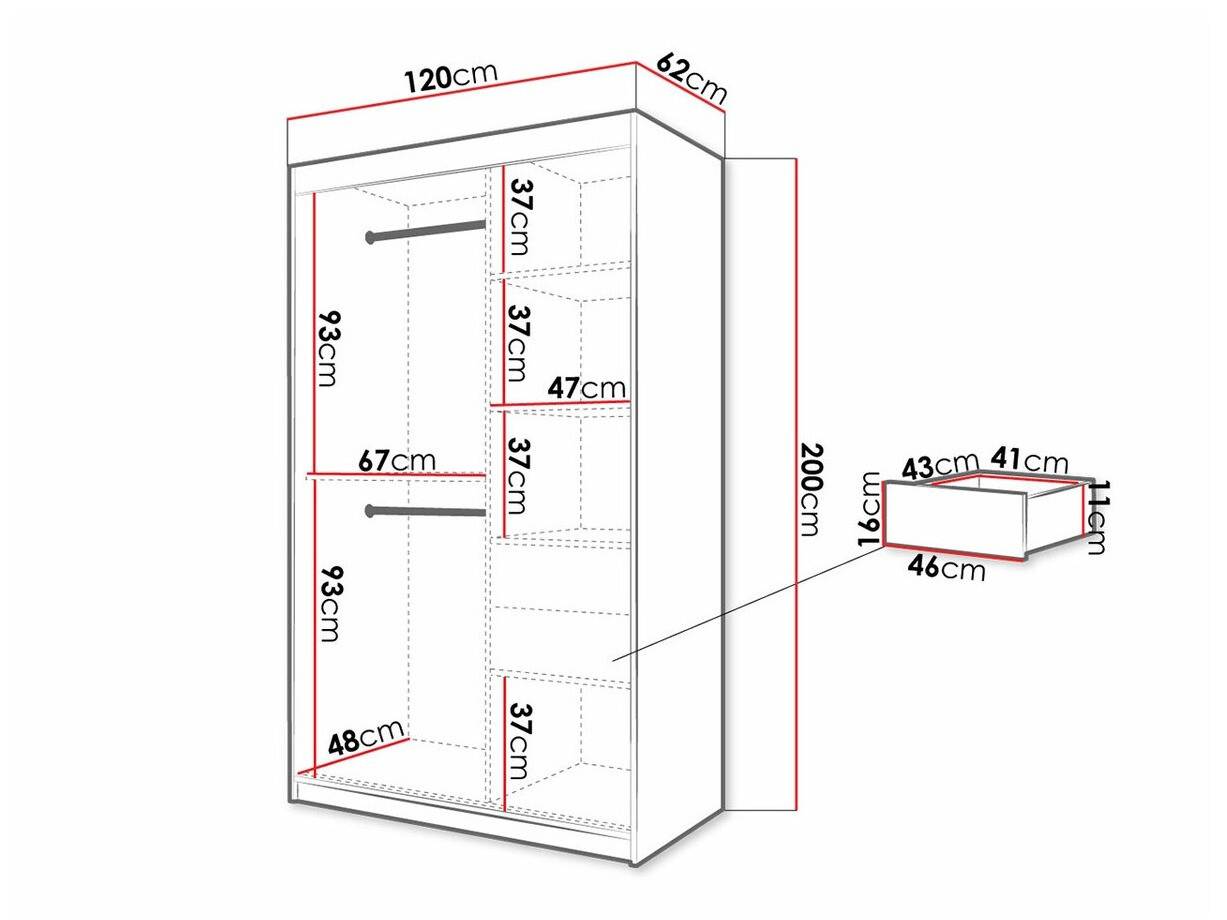 Spinta Hartford 309 (Balta + Juoda)