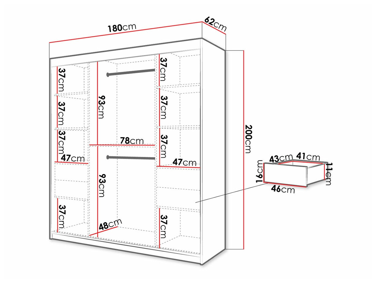 Spinta Hartford 312 (Balta + Juoda)