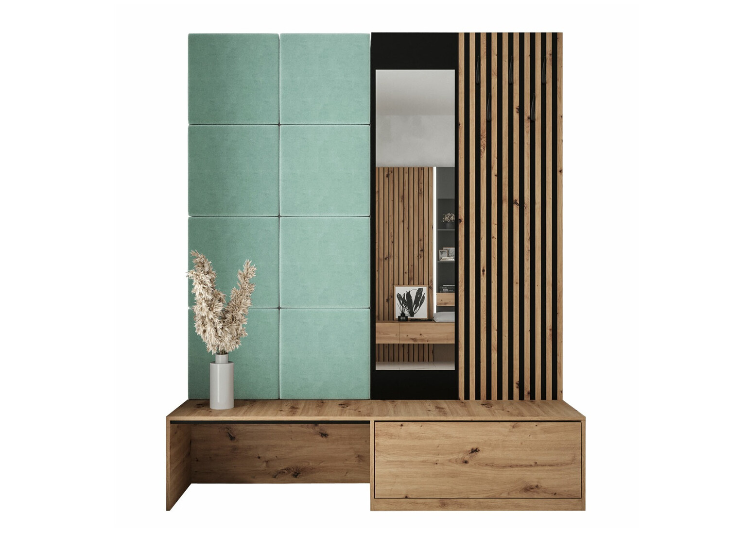 Prieškambario komplektas Fabor (Artisan ąžuolas + Manila 11)