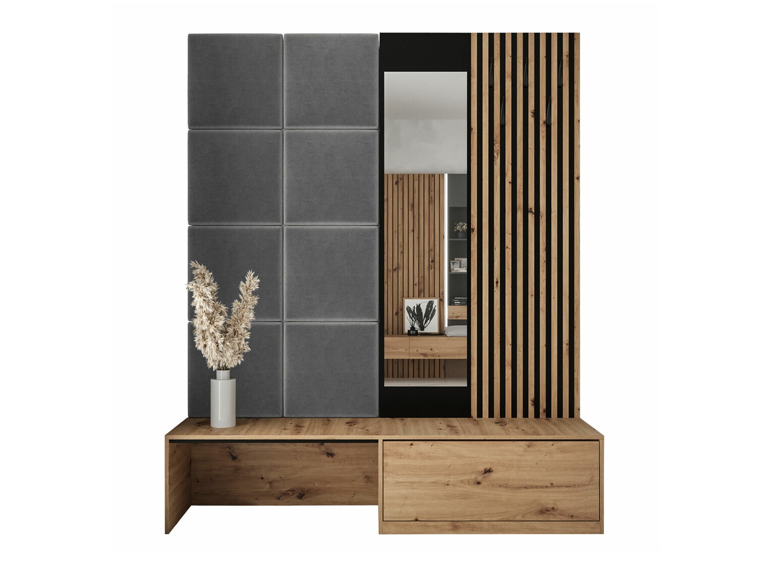 Prieškambario komplektas Fabor (Artisan ąžuolas + Manila 16)