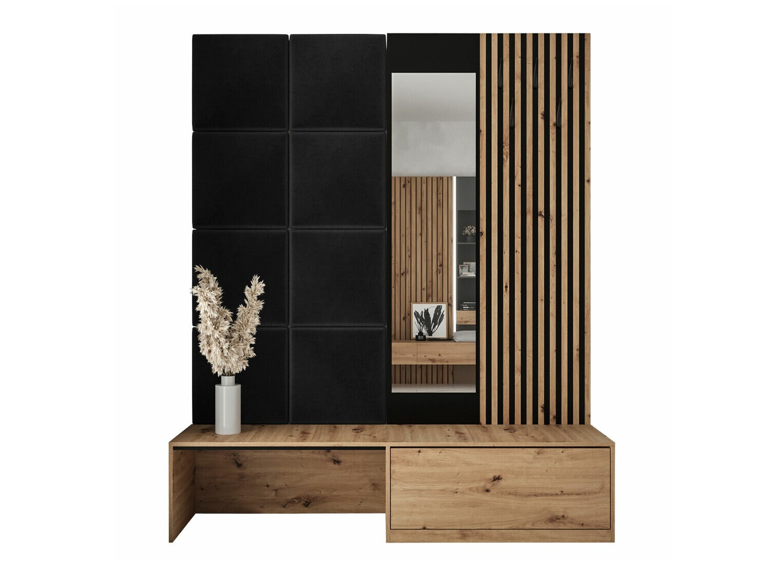 Prieškambario komplektas Fabor (Artisan ąžuolas + Manila 18)