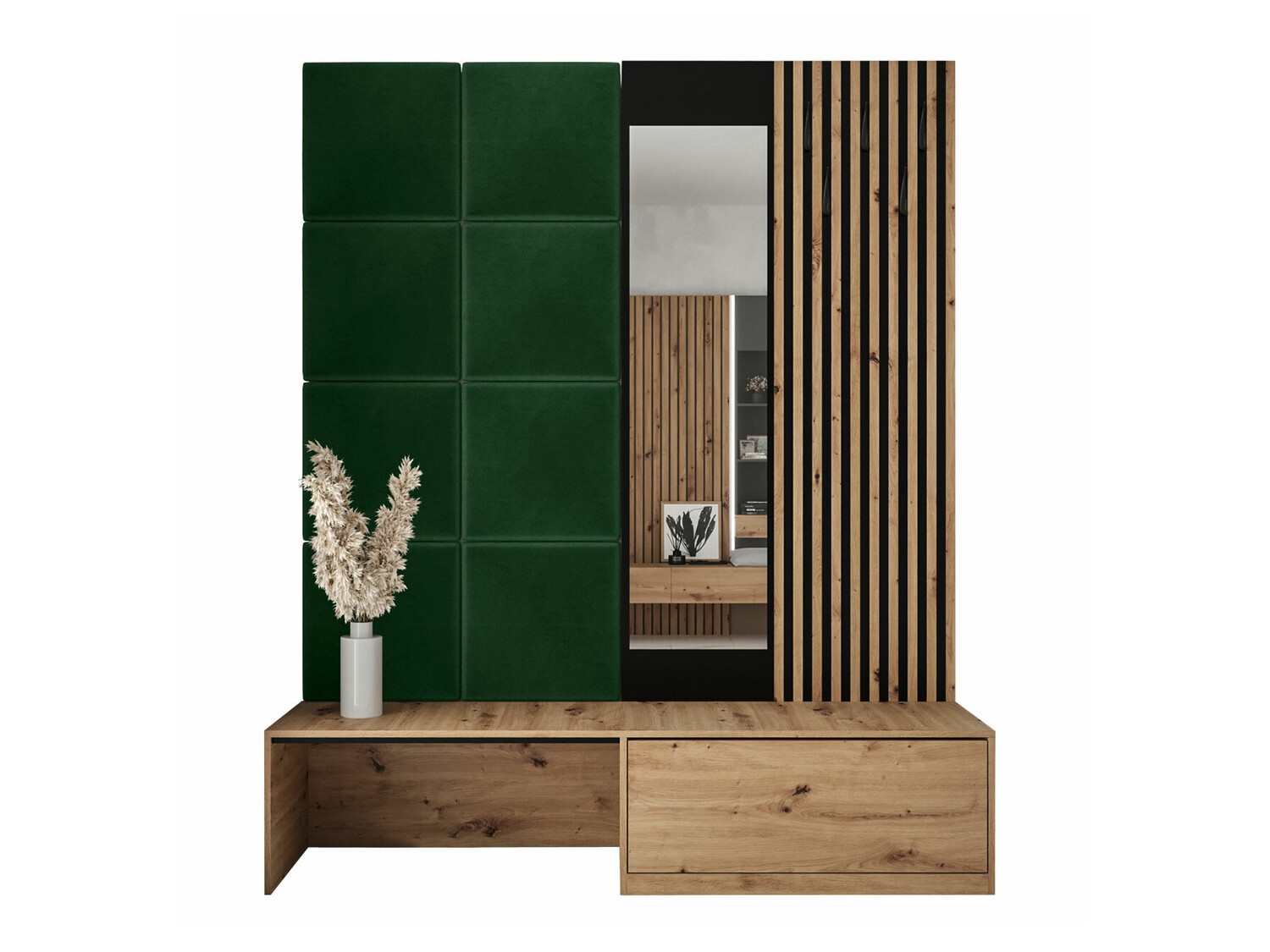 Prieškambario komplektas Fabor (Artisan ąžuolas + Manila 35)