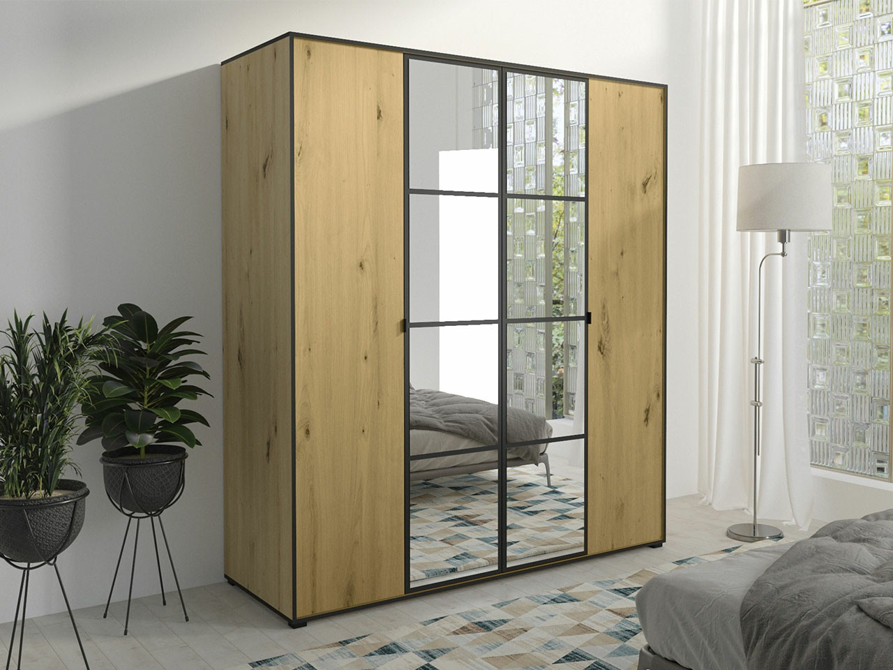 Spinta Toledo 117 (Artisan ąžuolas + Juoda)