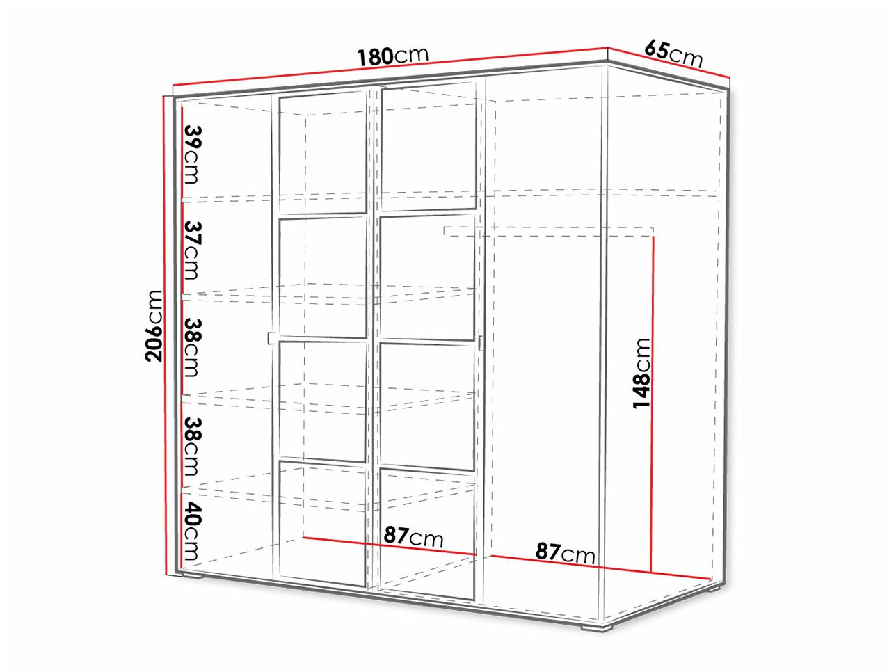 Spinta Toledo 117 (Artisan ąžuolas + Juoda)