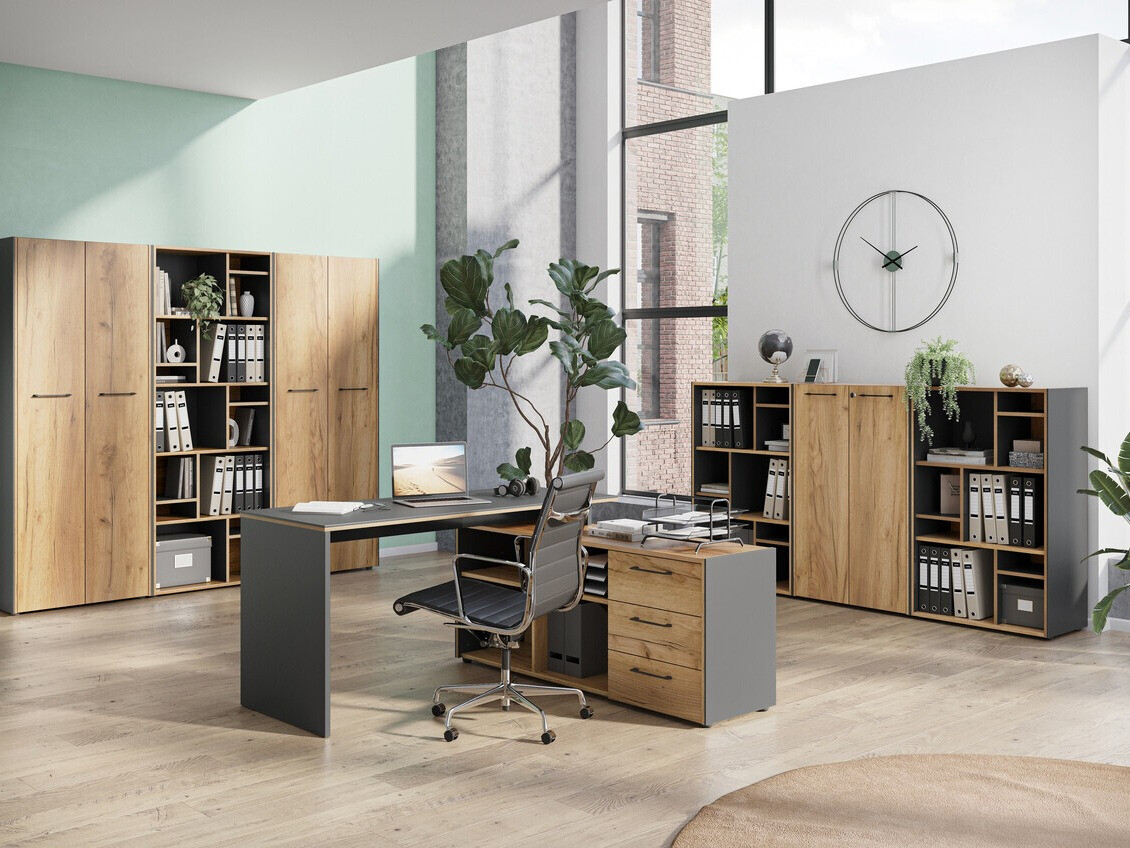 Lentyna Fivcalu 105 (Navarra ąžuolas + Grafitas)