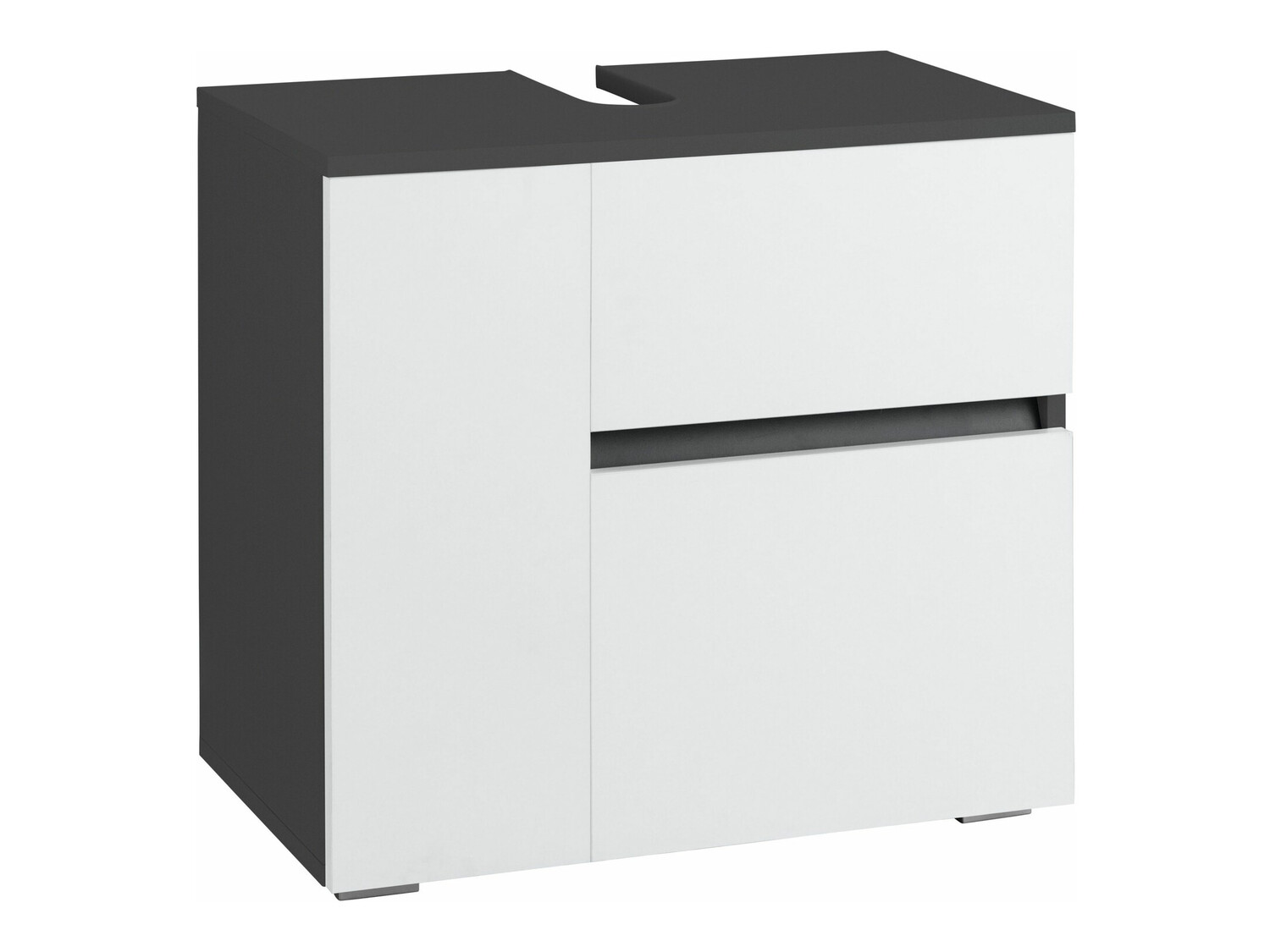 Pastatoma vonios spintelė praustuvui Soncamu 108 (Balta + Antracitas)