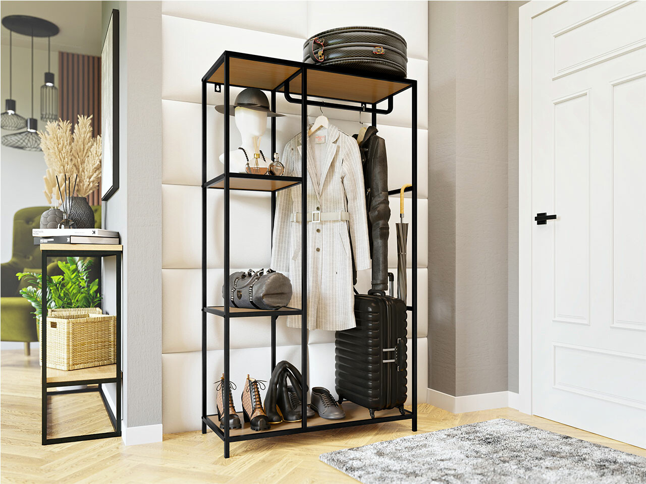 Prieškambario komplektas Richardson A107 (Juoda + Ruda)