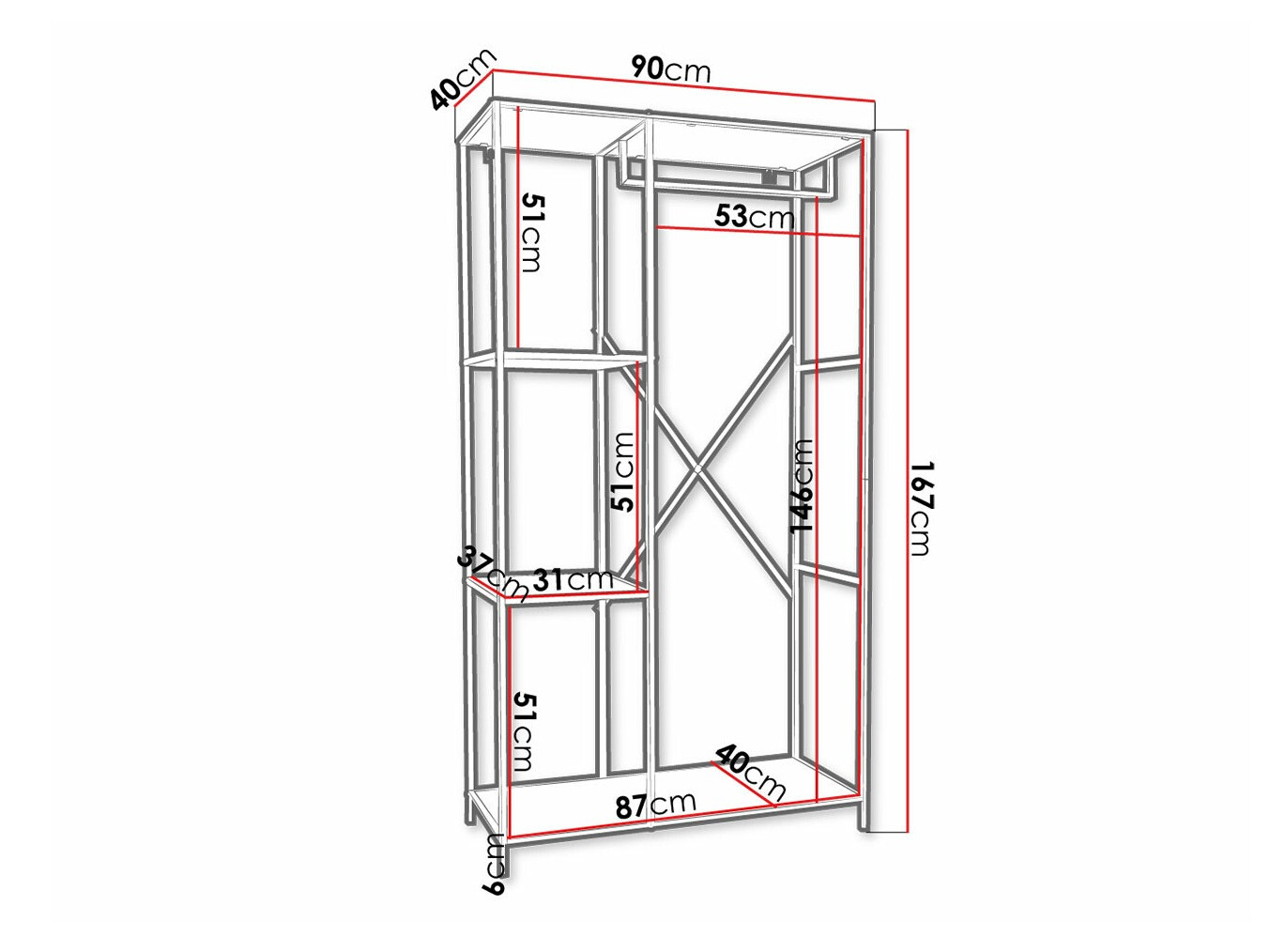 Prieškambario komplektas Richardson A107 (Juoda + Ruda)