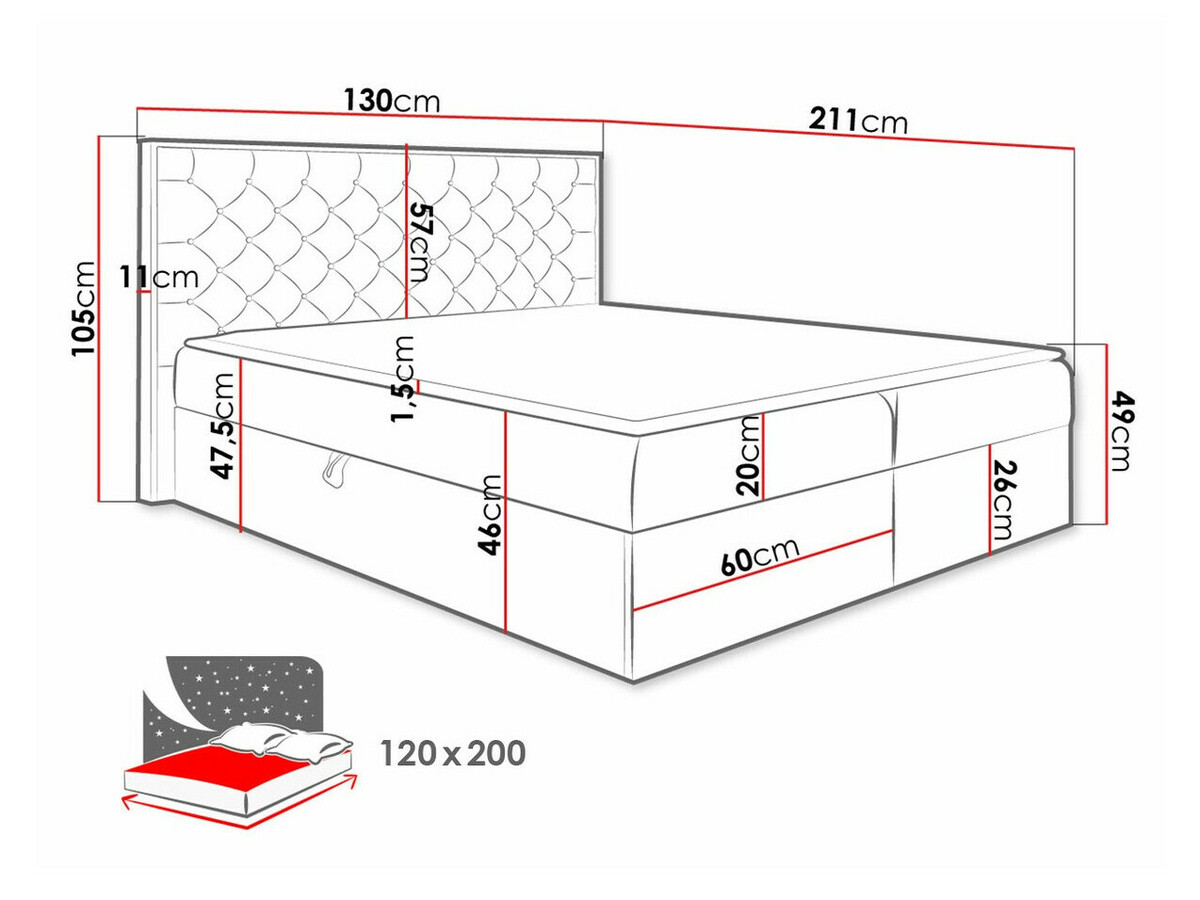 Continental lova Baltimore 182 (Votan ąžuolas + Faro 7)