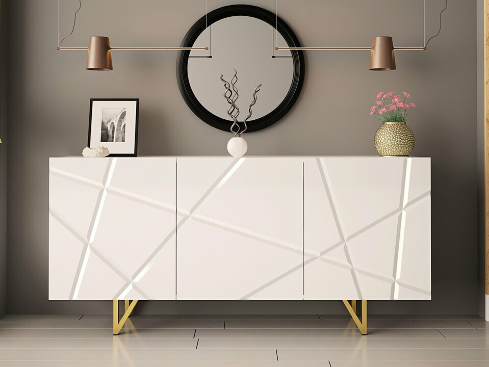 Spintelė Audis (Balta + Blizgi balta)