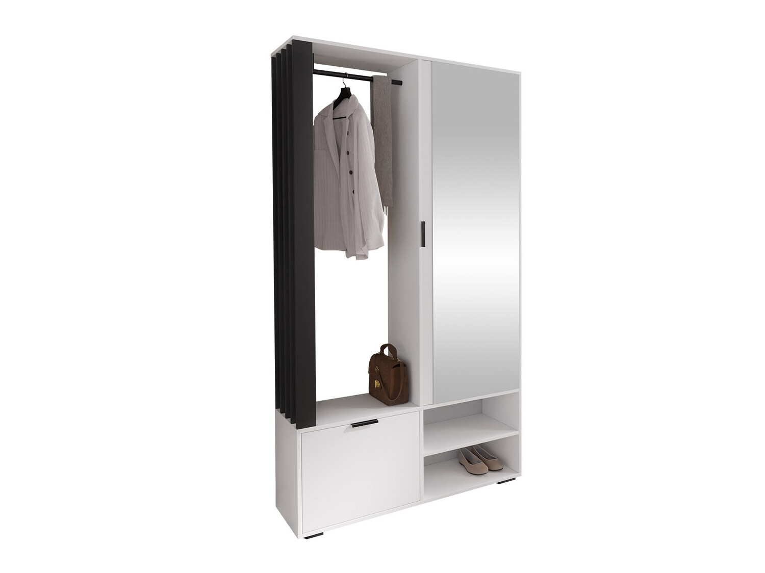 Prieškambario komplektas Vinea (Balta + Juoda)