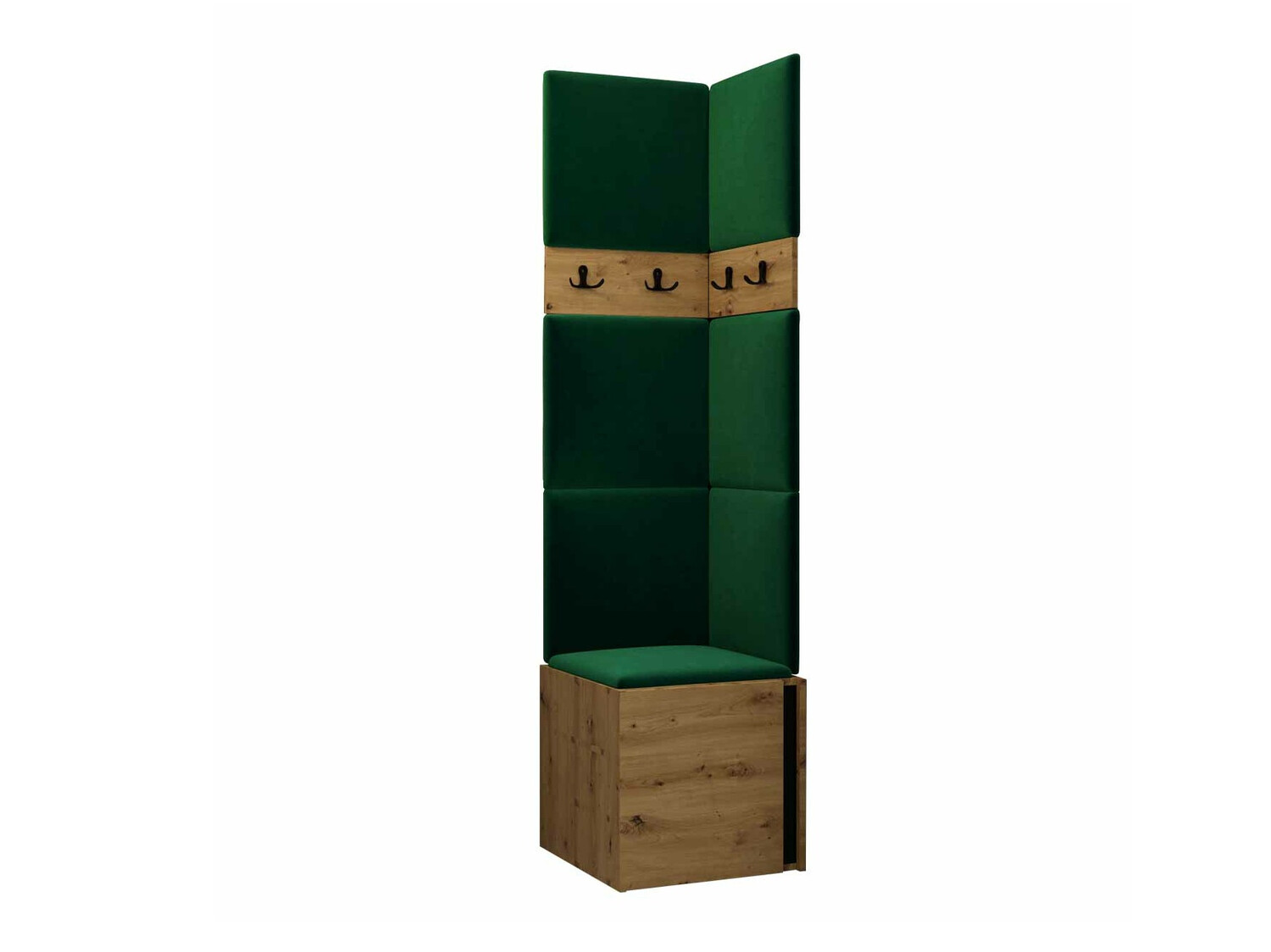 Prieškambario komplektas Pinis XXI (Artisan ąžuolas + Juoda)