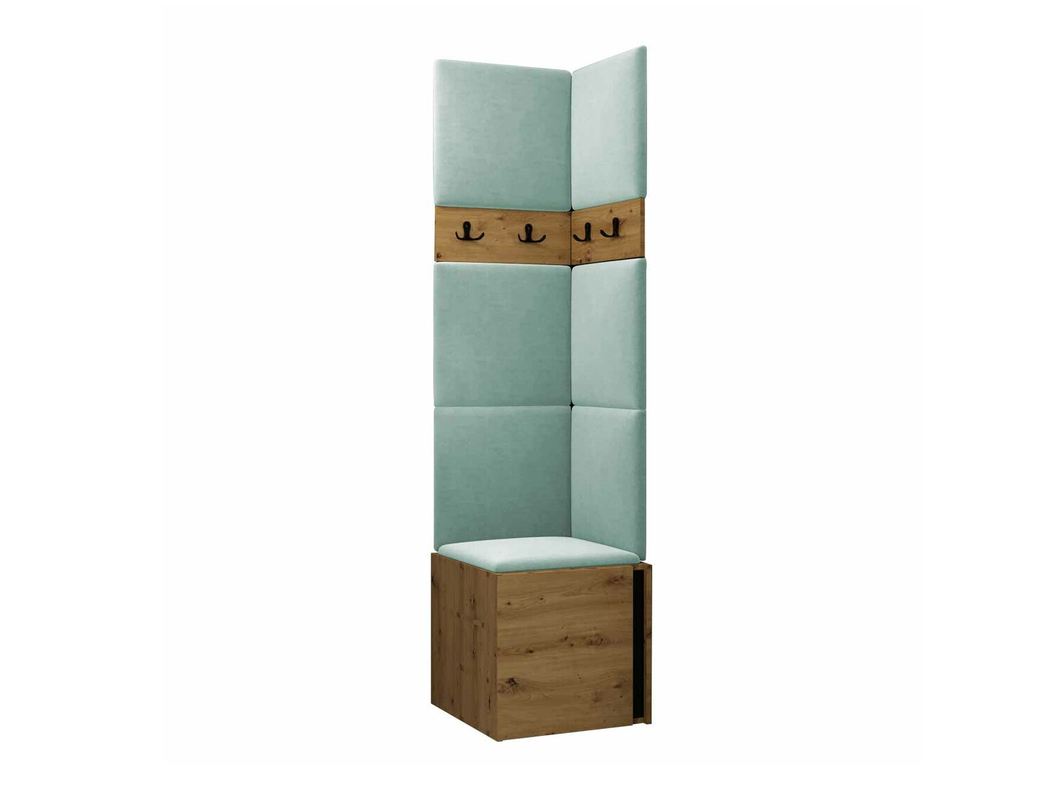 Prieškambario komplektas Pinis XXI (Artisan ąžuolas + Juoda)