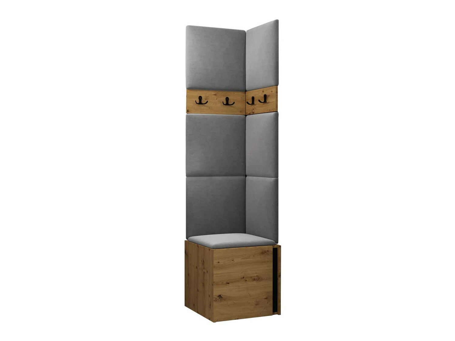 Prieškambario komplektas Pinis XXI (Artisan ąžuolas + Juoda)