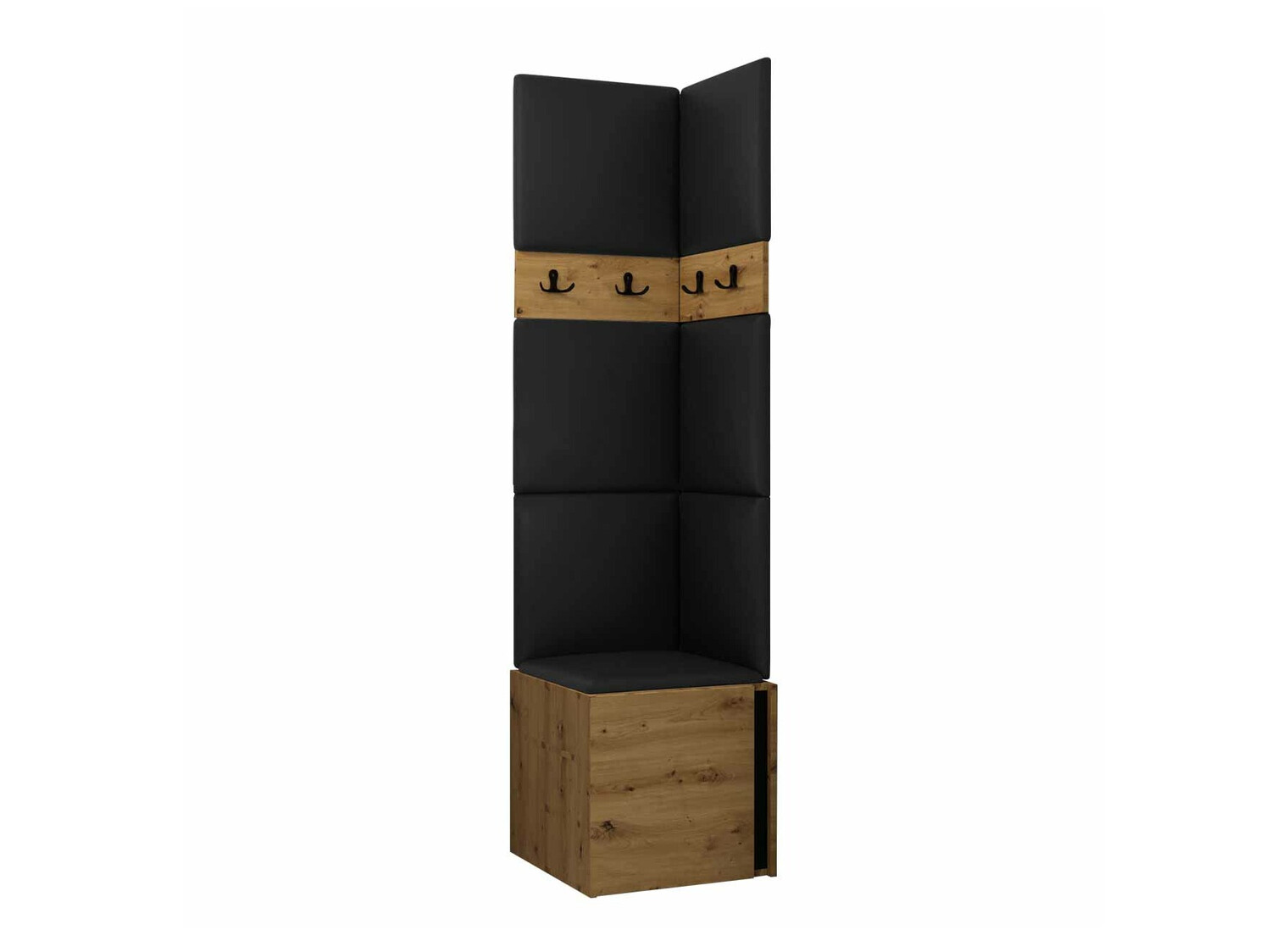 Prieškambario komplektas Pinis XXI (Artisan ąžuolas + Juoda)