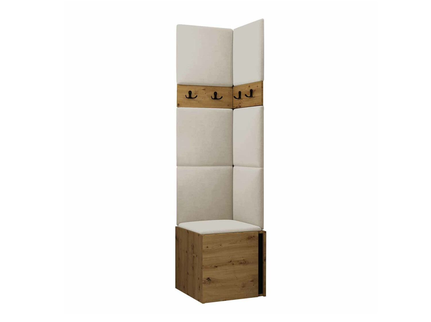 Prieškambario komplektas Pinis XXI (Artisan ąžuolas + Juoda)