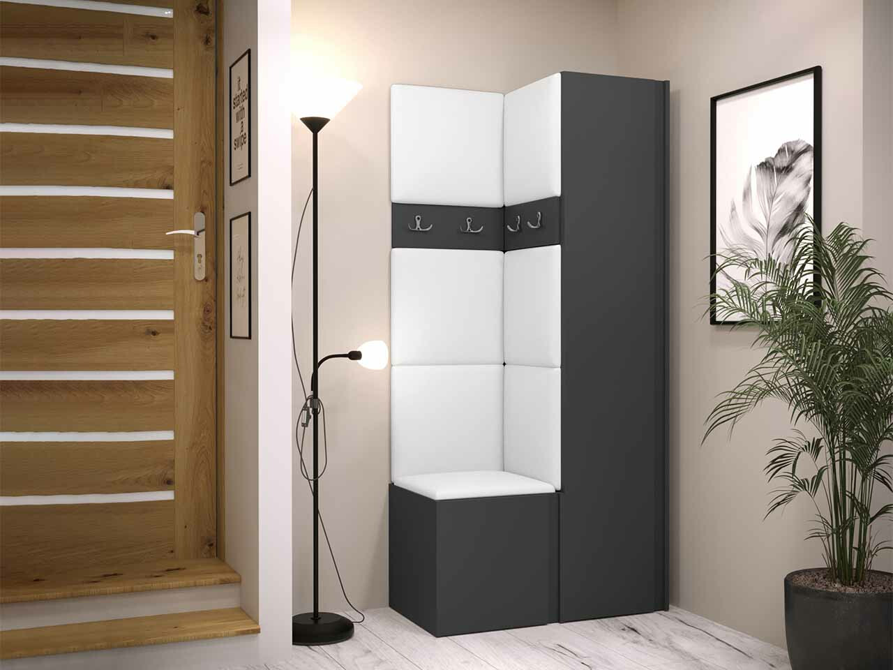 Prieškambario komplektas Hartford 348 (Grafitas)