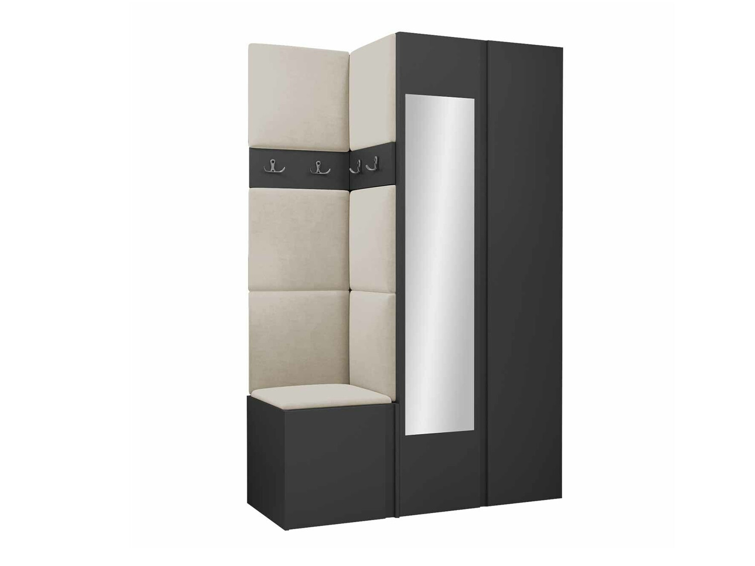 Prieškambario komplektas Pinis XXVI (Grafitas)