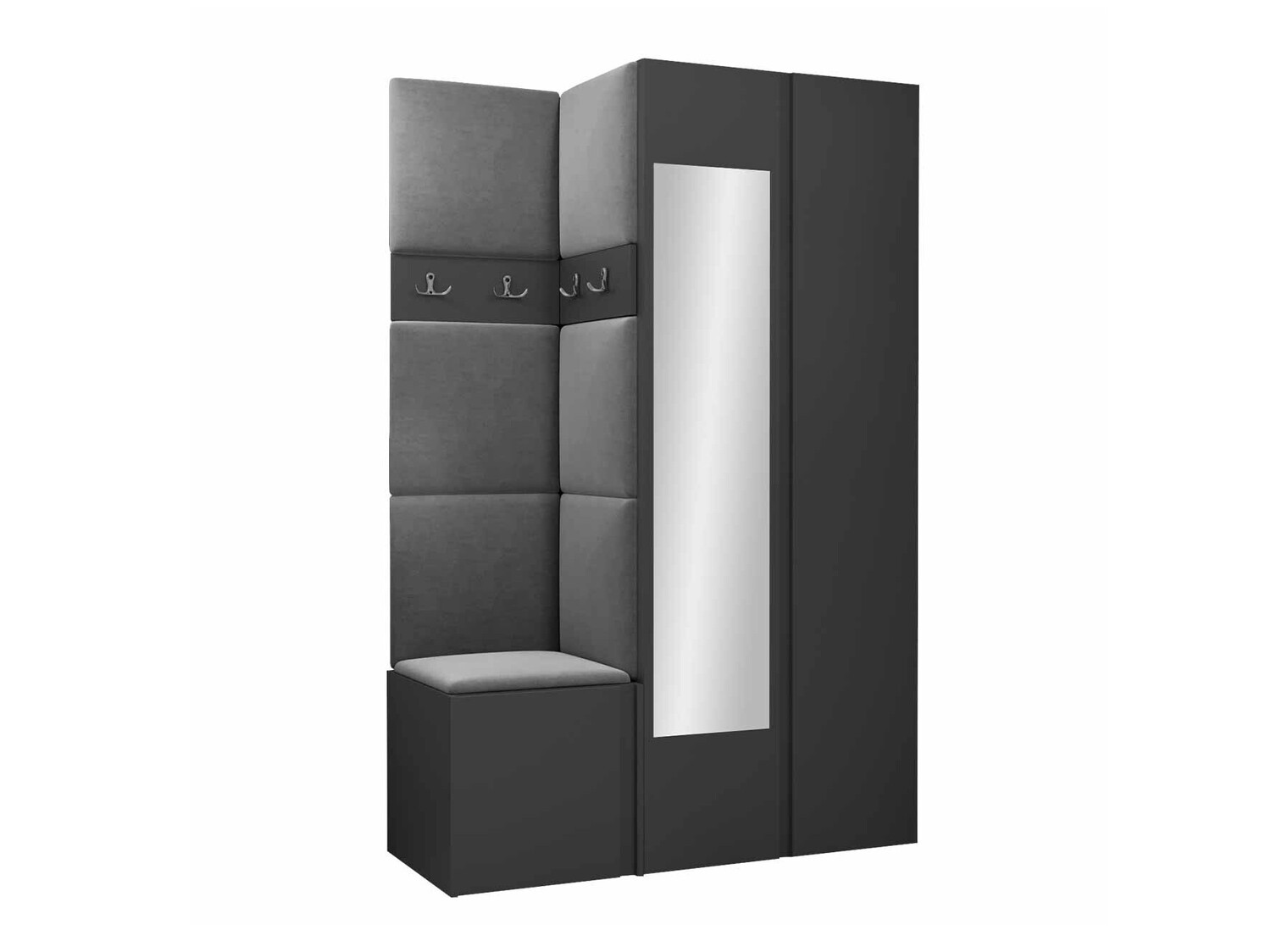 Prieškambario komplektas Pinis XXVI (Grafitas)