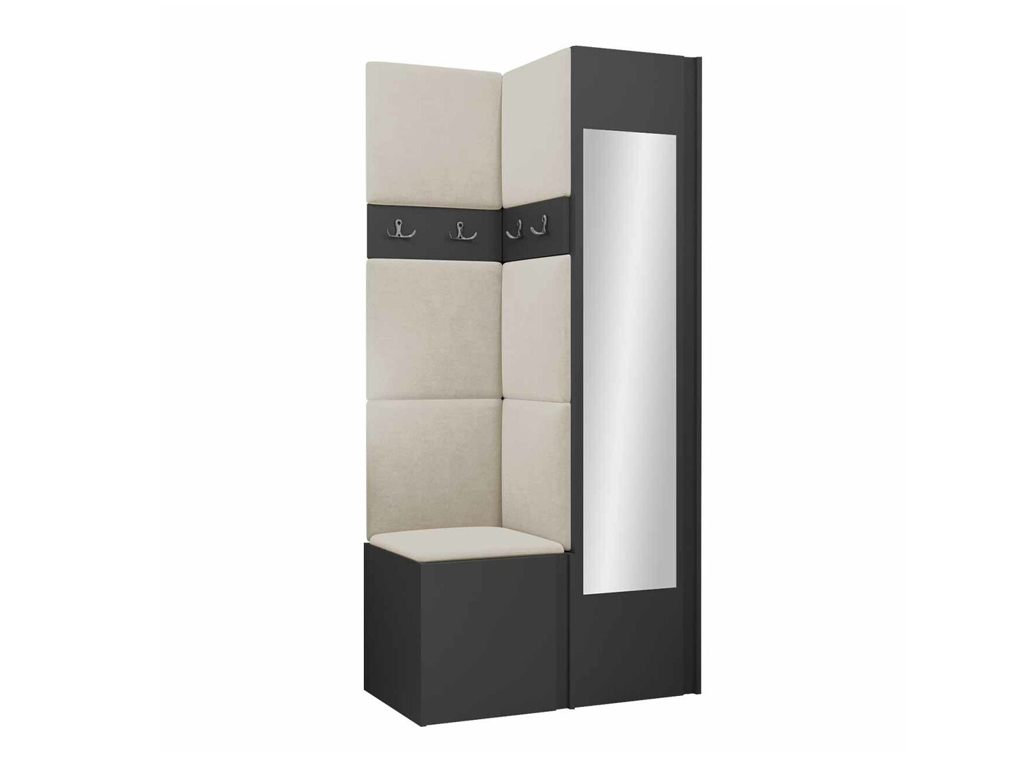 Prieškambario komplektas Pinis XXV (Grafitas)