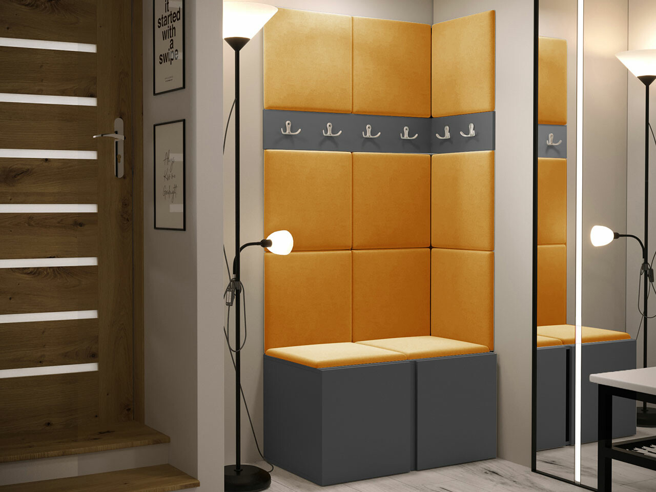 Prieškambario komplektas Hartford 264 (Grafitas)