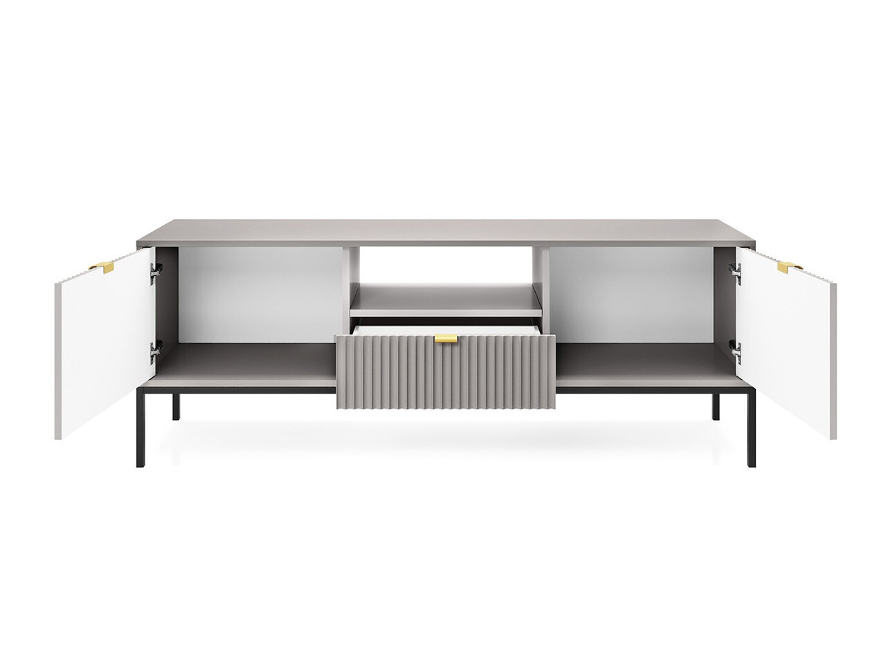 Svetainės komplektas Lima L107 (Pilka + Juoda)