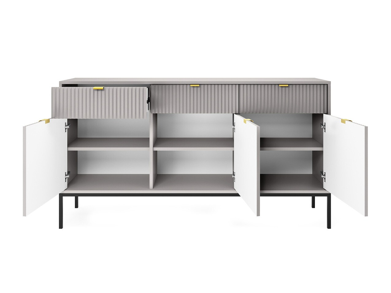 Svetainės komplektas Lima L107 (Pilka + Juoda)